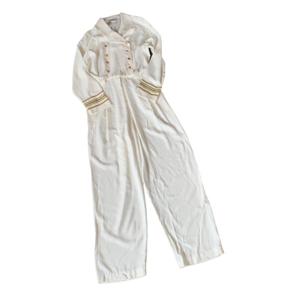 Vintage Studio Nautical Anchor Jumpsuit Romper USA 14 - Picture 5 of 10